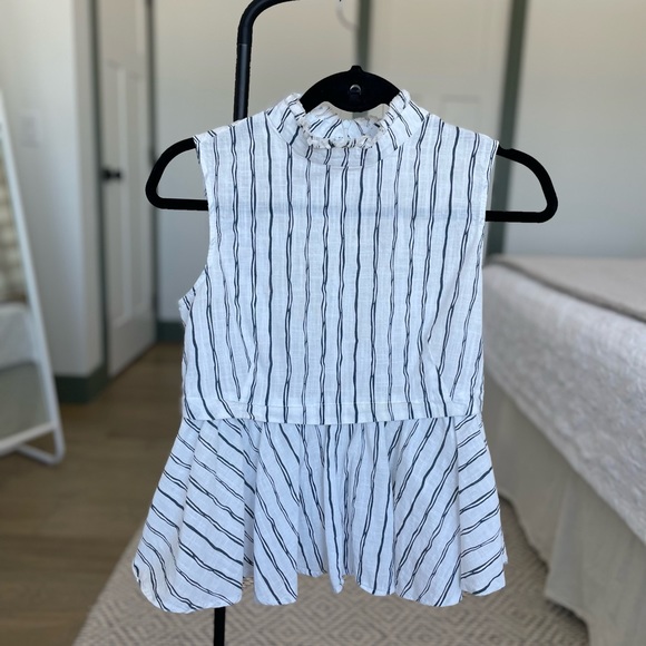 Striped peplum tank blouse - Picture 1 of 3